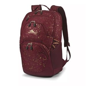 🔮Buy2Get1Free🔮 High Sierra Maroon with Gold Backpack NWT